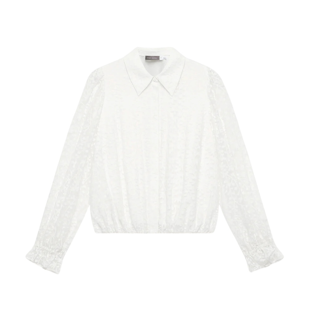 Mint Velvet Cream Jacquard Shirt